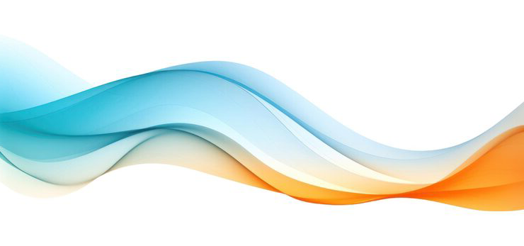 Organic swirl in blue and orange