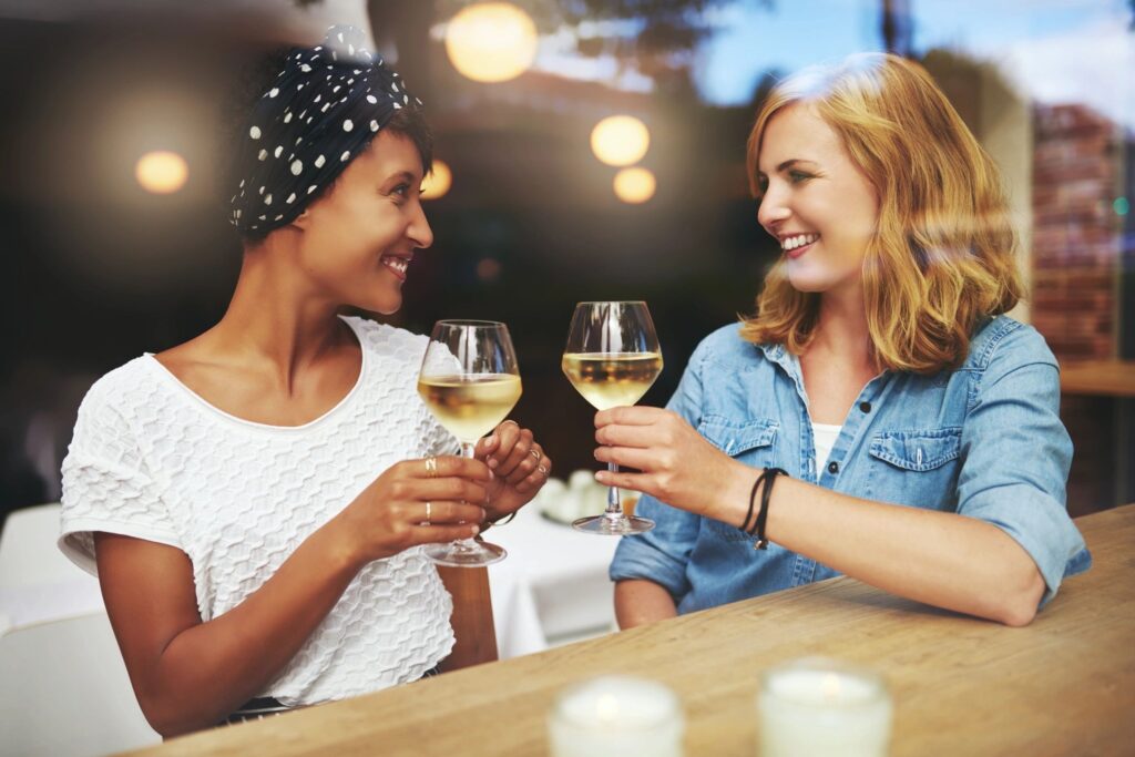 Two women on a date